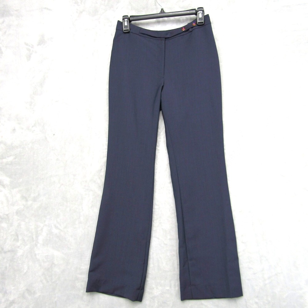 Favourbrook Pants Women's Size 4 UK Size 8 Made In England Dark Purple Blue